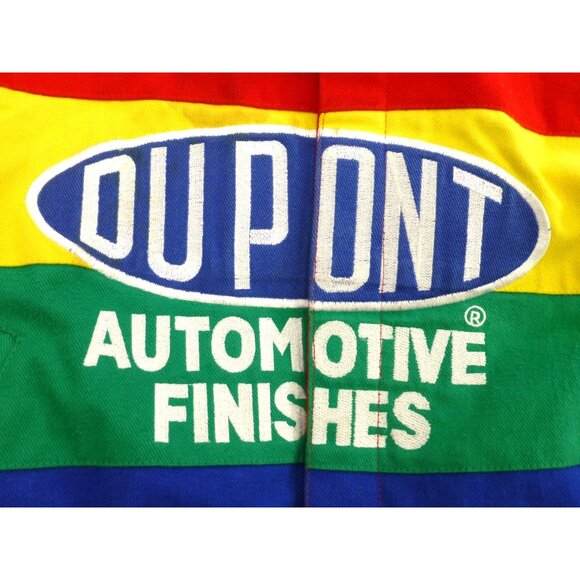 Vtg NASCAR Race Jacket Mens XL Rainbow Jeff Gordon 24 Hamilton, 2 Signatures - Picture 8 of 16